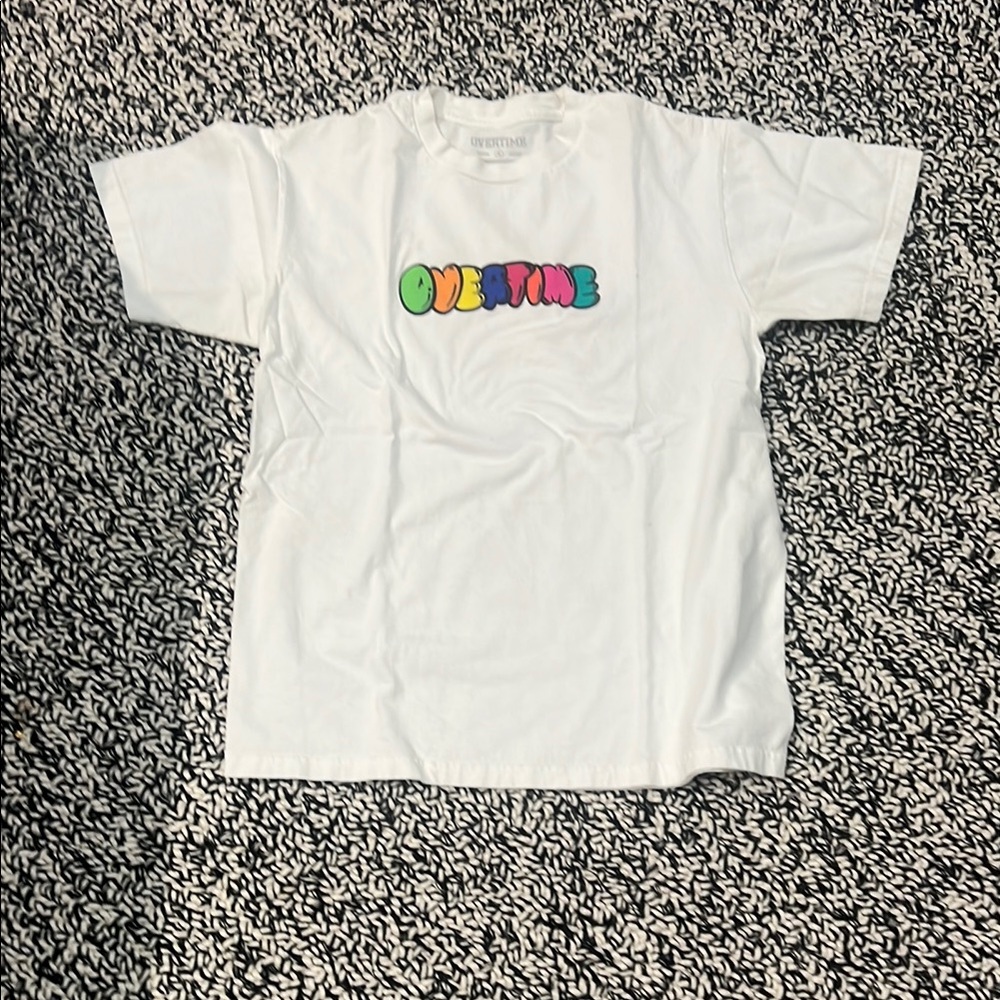 Men's Overtime White Graphic T-Shirt